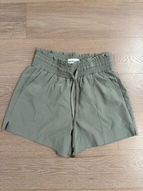 Abercrombie & Fitch sage Green Athletic Drawstring Shorts